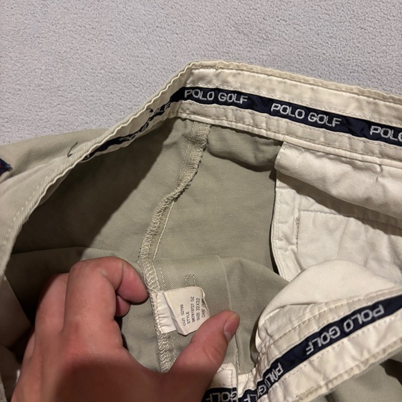 Polo Golf Ralph Lauren Chino Pants 32x32 31x27 Pleated Preppy Academia Business - Picture 6 of 9